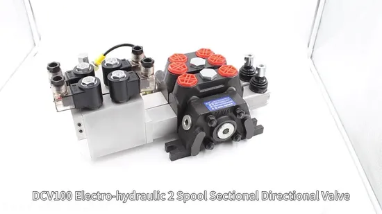 100lpm Electro-Hydraulic Control Distributor Valve 350bar